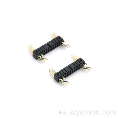 Conector de clavija de 1,27 mm en ángulo recto de 2 núcleos